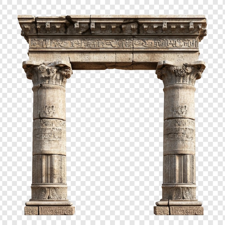 Gratis PSD ancient egyptian stone archway a majestic remnant of history