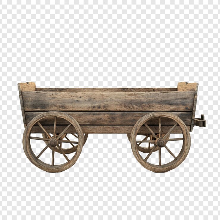 Gratis PSD antique wooden farm cart rustic charm vintage wagon oldfashioned cart wooden wheels countryside transport