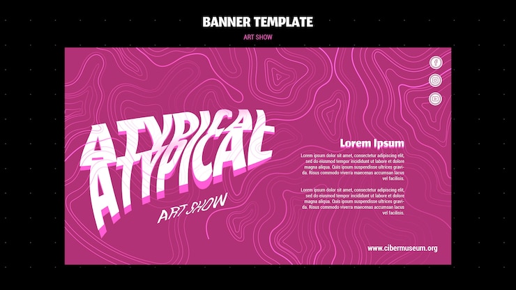 Gratis PSD art show banner template
