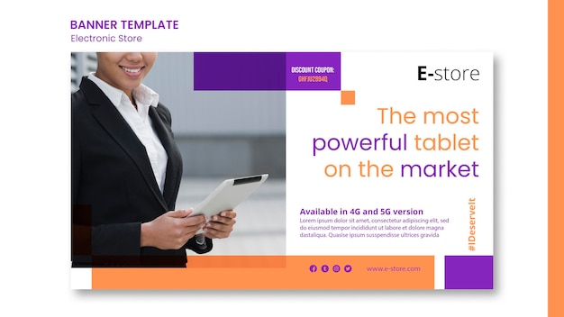 Banner electronic store template