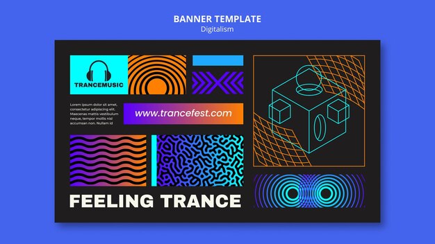 Banner template for 2021 trance music fest