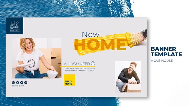 Banner template for home relocation services