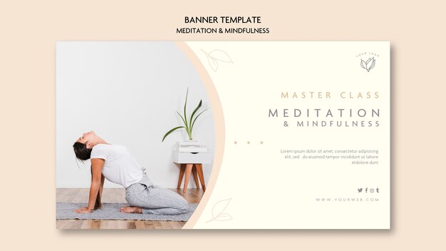 Bannermal for meditasjon og mindfulness
