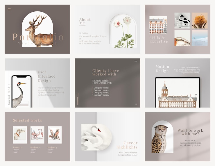 Gratis PSD beautiful presentation slide template psd design in minimal theme