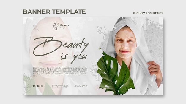 beauty treatment concept banner template