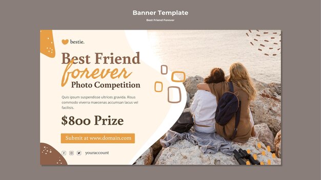 best friends forever banner template