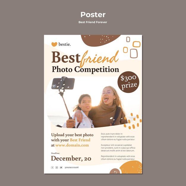 best friends forever poster template