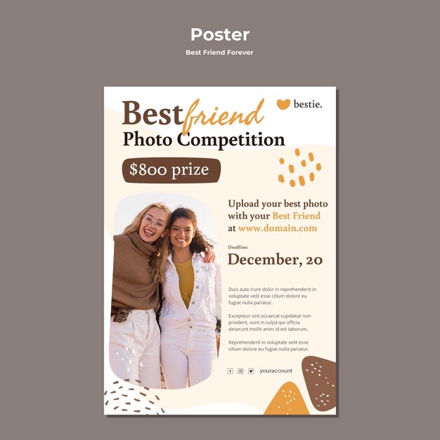 best friends forever poster template