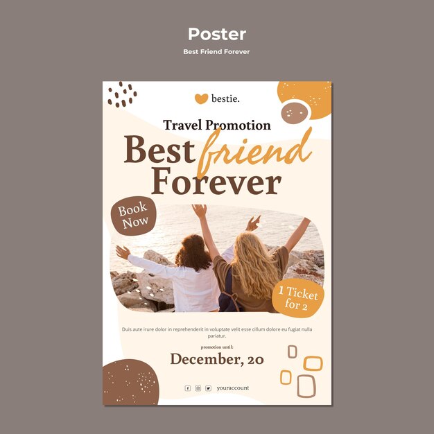 best friends forever poster template