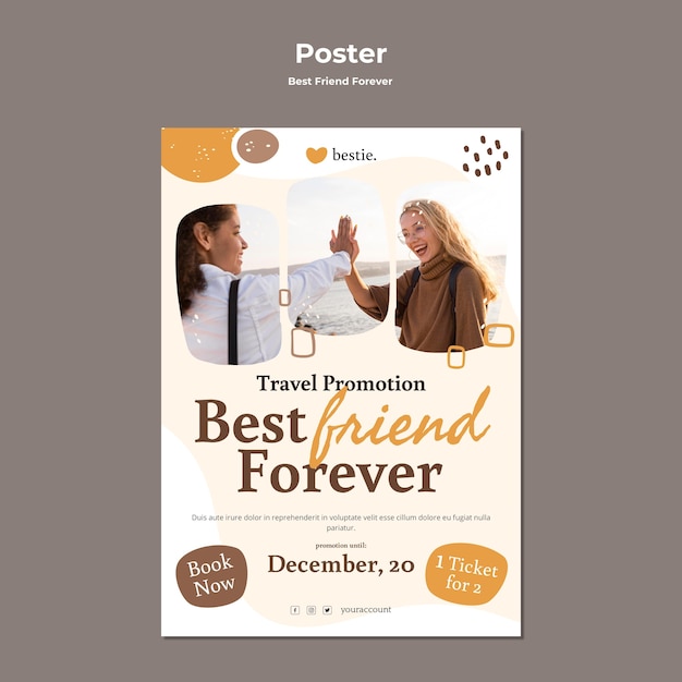 best friends forever poster template