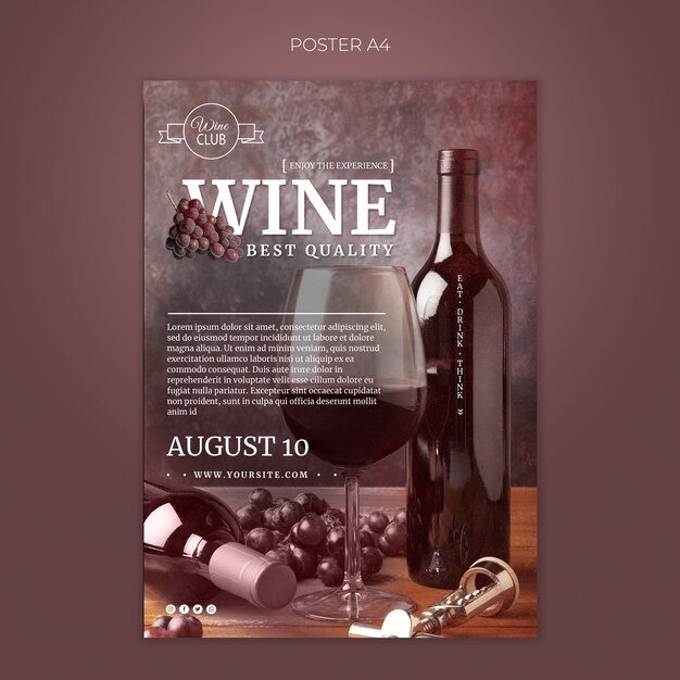 best quality wine tasting poster template