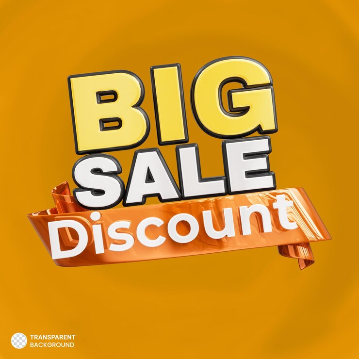 Gratis PSD big sale discount offer 3d promotion banner