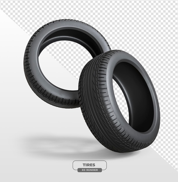 Bildekk i 3D-rendering med transparent bakgrunn