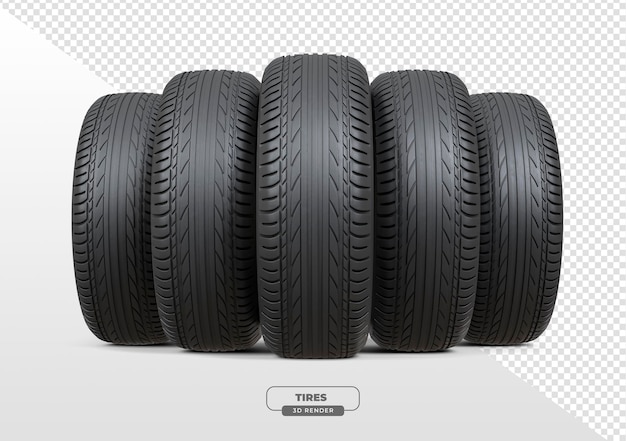 Bildekk i 3D-rendering med transparent bakgrunn