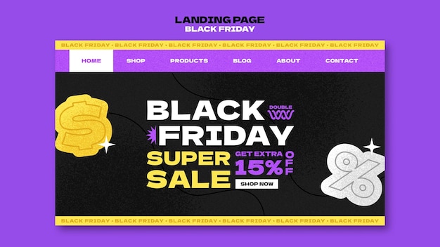 Black friday sales landing page template
