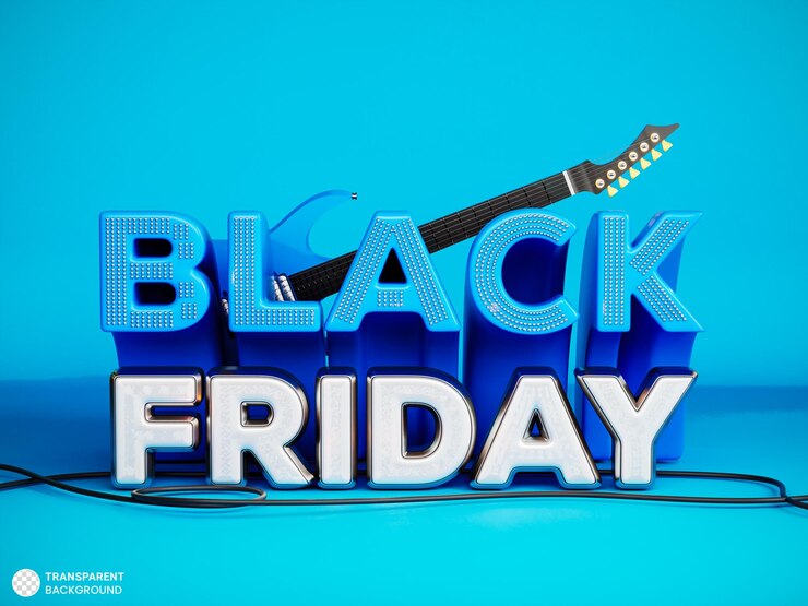 Gratis PSD black friday salg banner 3d-gjengivelse illustrasjon