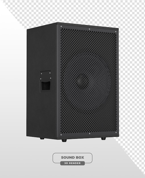Black Sound Box Speaker In 3d render
