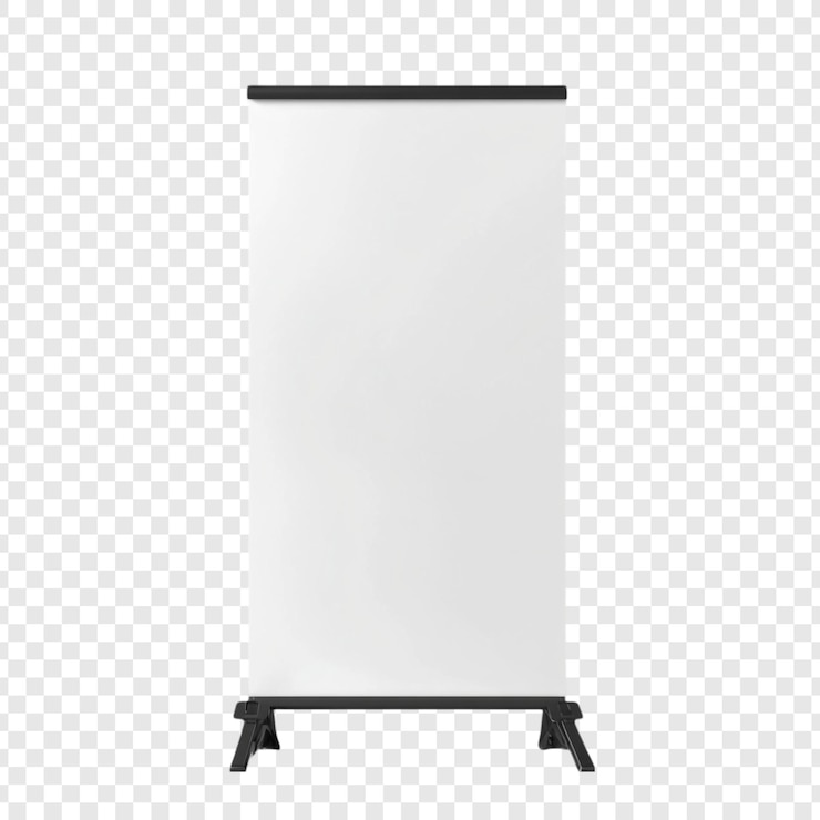 Gratis PSD blank roll up banner stand mockup perfect for showcasing your design or advertisement easy to customize and use for marketing materials
