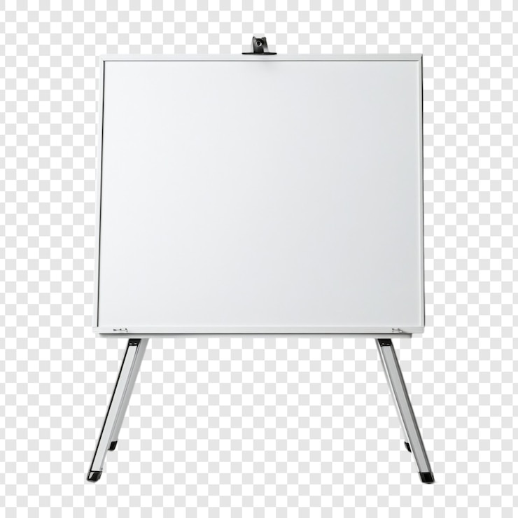 Gratis PSD blank whiteboard on easel standstudio shot