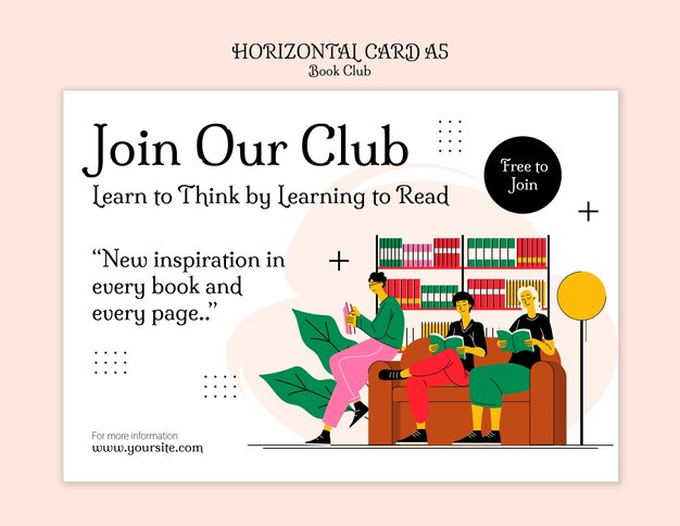 book club template design