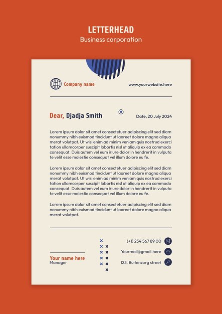 business corporation template design