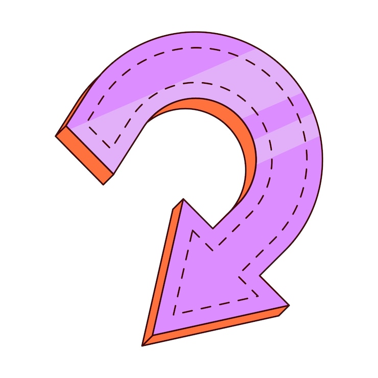 Gratis PSD cartoon style arrow design