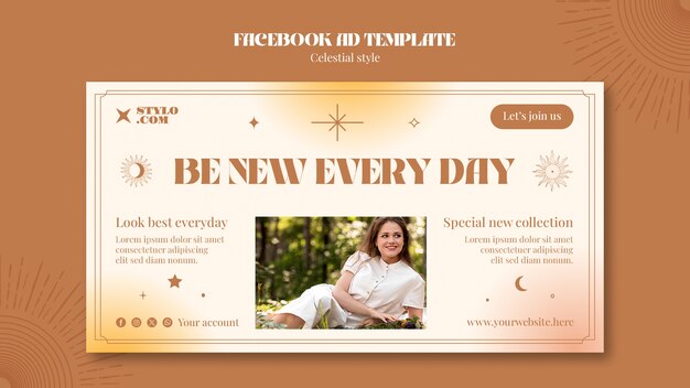 celestial style facebook template