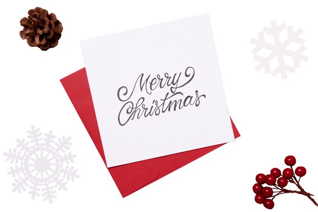christmas card isolated