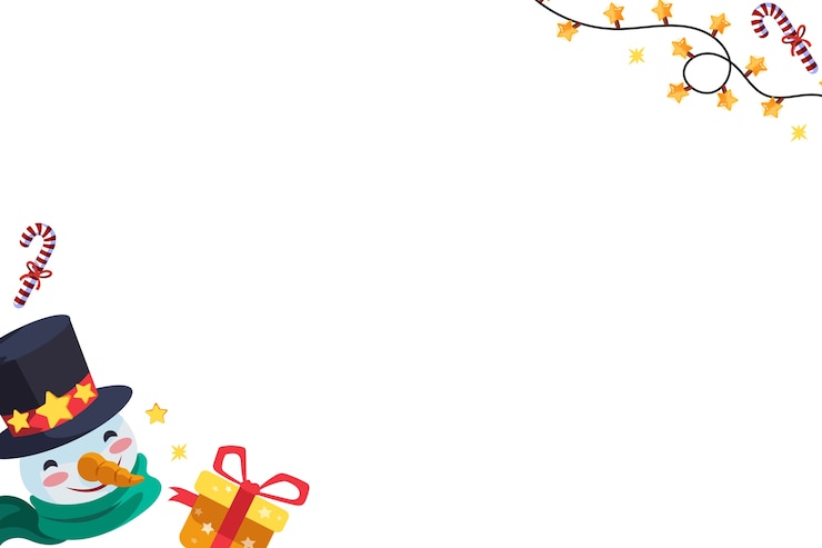 Gratis PSD christmas element illustration with snowman and present