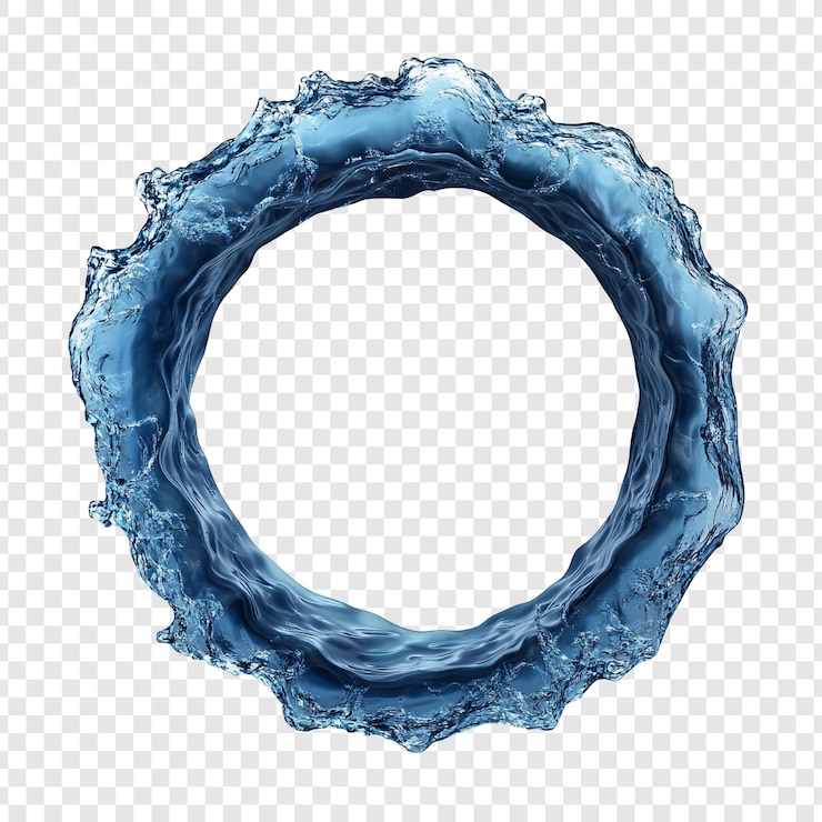 Gratis PSD circular water ring abstract design