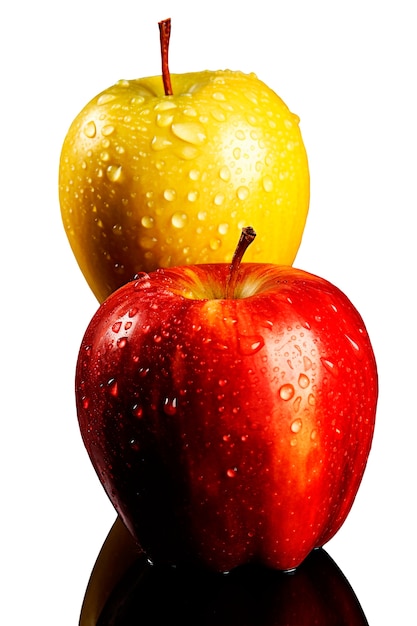 Close up on delicious and ripe apples