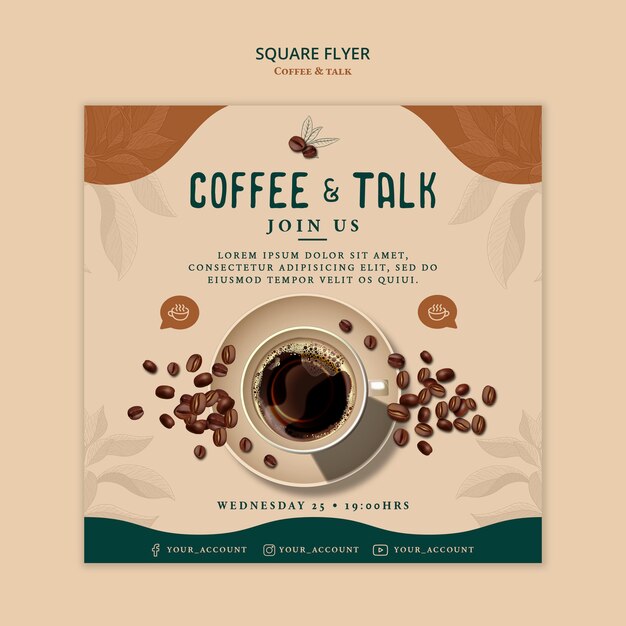 coffee and talk square flyer