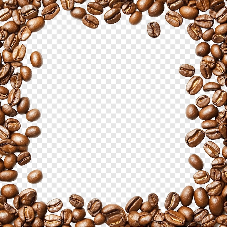Gratis PSD coffee bean frame a perfect blend of flavor and design