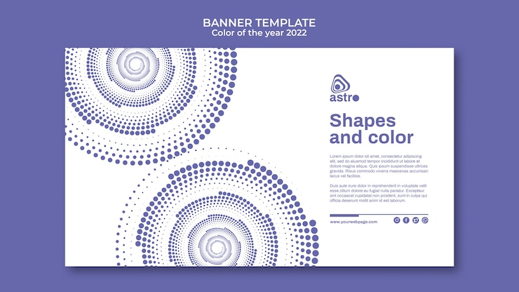 Gratis PSD color of the year 2022 banner template
