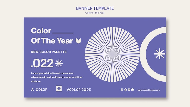 Gratis PSD color of the year 2022 banner template