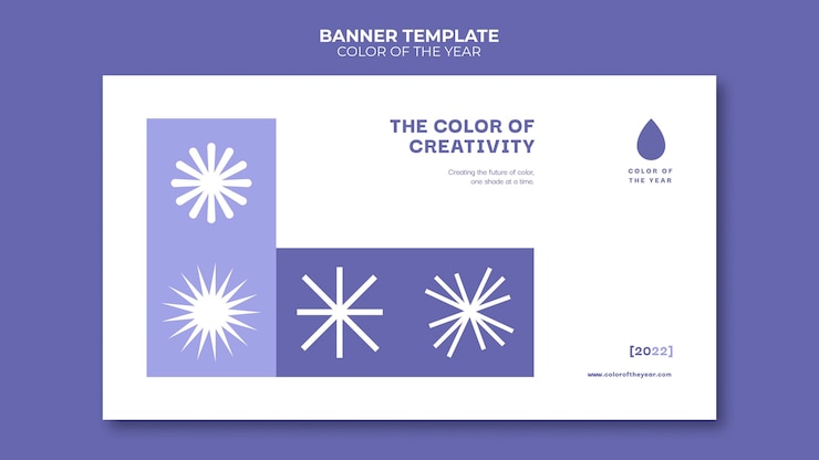 Gratis PSD color of the year 2022 banner template