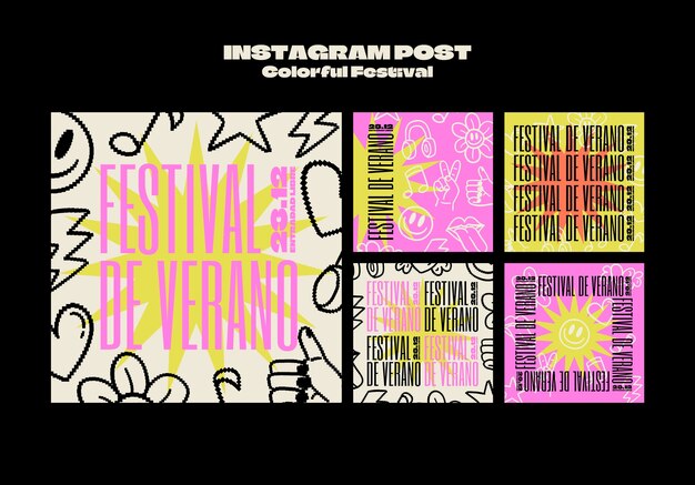 Colorful festival  template design