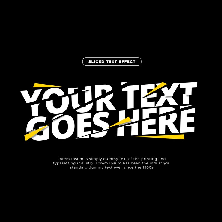 Gratis PSD cracked sliced text effect