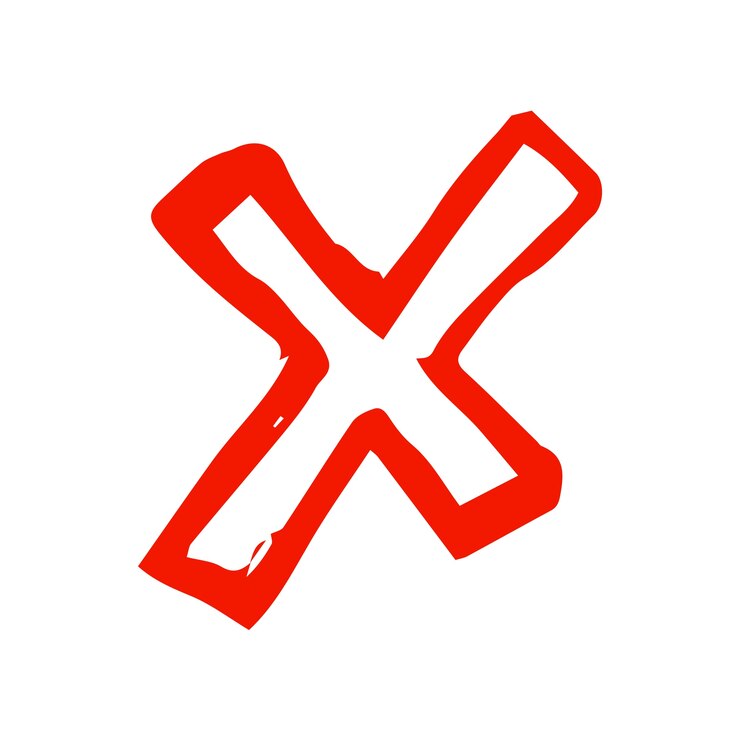 Gratis PSD cross mark isolated