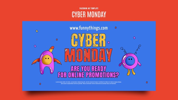 Gratis PSD cyber monday facebook-mal