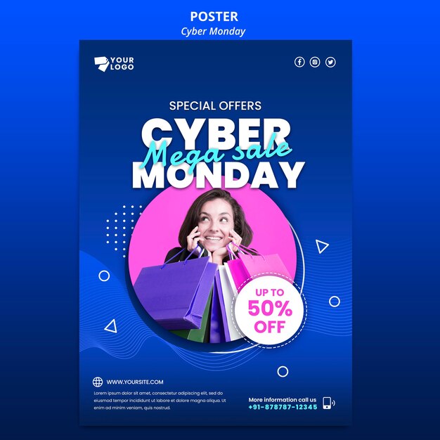 Cyber Monday-postermal med bilde