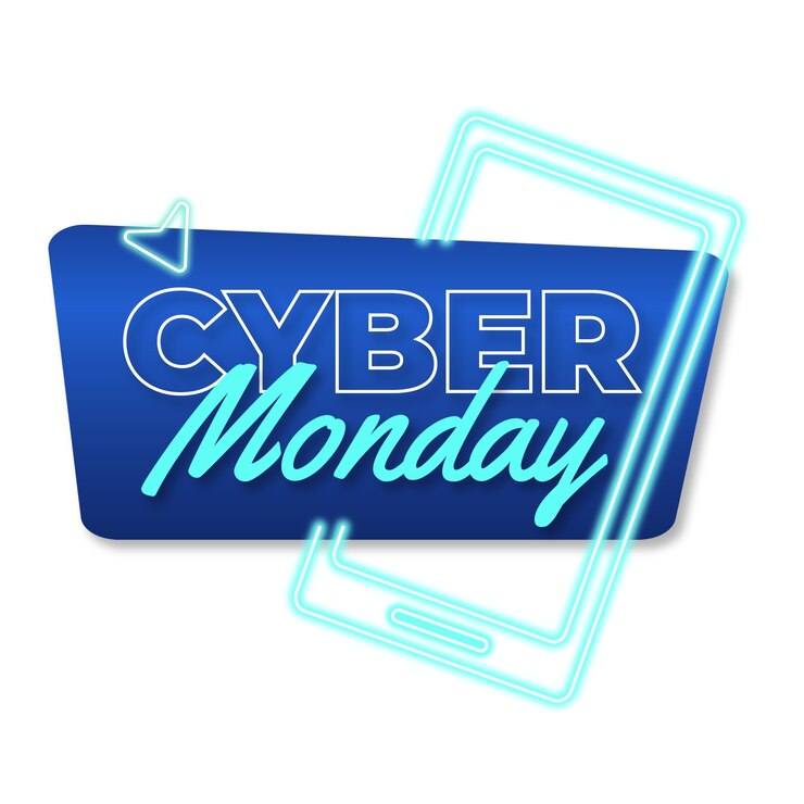 Gratis PSD cyber monday sale element isolated
