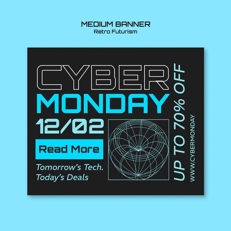 Gratis PSD cyber monday skabelondesign