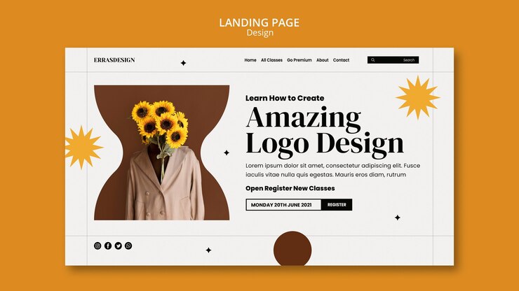 Gratis PSD design landing page design template