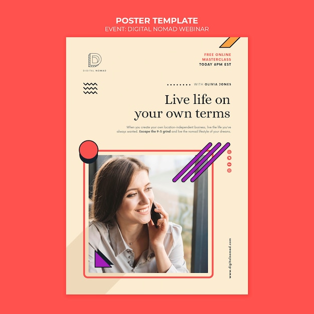 Digital nomad print template