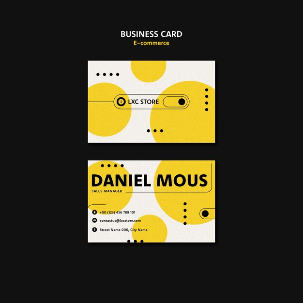 e-commerce concept business card template