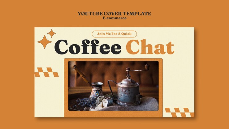 Gratis PSD e commerce youtube cover template design