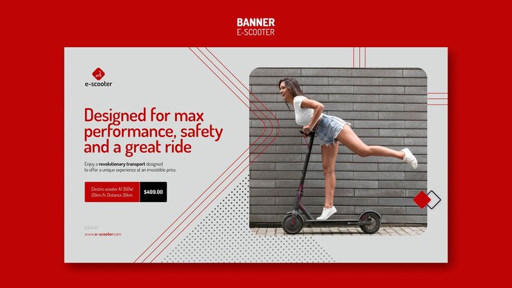 Gratis PSD e scooter banner template