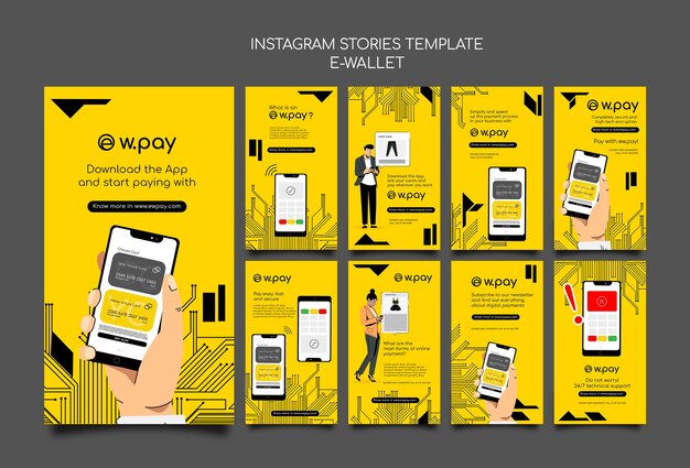 E-wallet instagram stories collection
