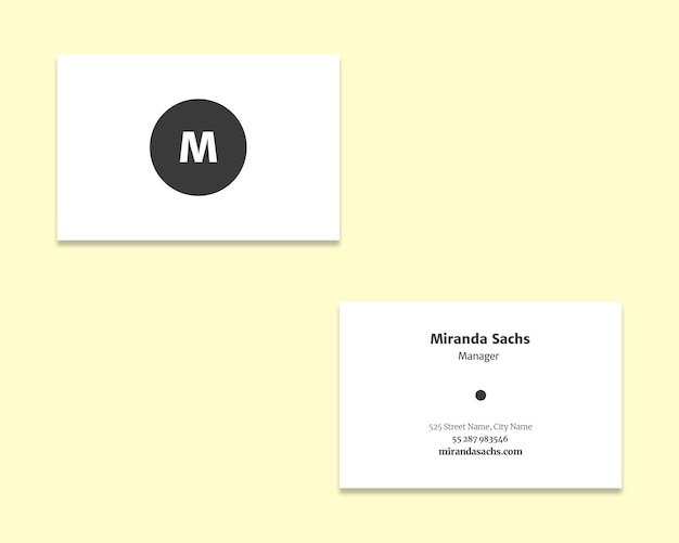 Elegant business card mockup